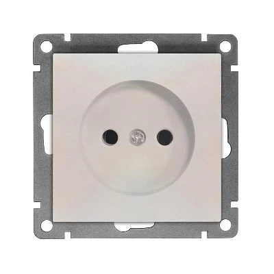 Розетка 1-м СП Афина 16А IP20 без заземл. механизм жемчуж. Universal A0022-OBr