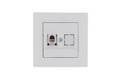 Розетка компьютерная CAT 5+гнездо Karea RIZZ бел. Makel 88001035
