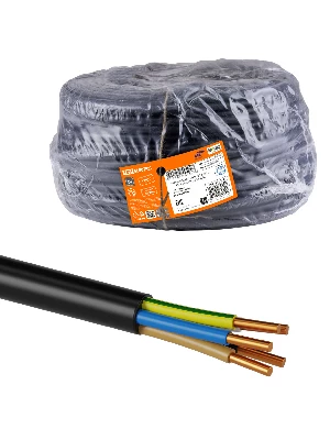 Кабель ВВГнг(А)-LSLTx 5х1.5 ок(N, PE)-0.66 ГОСТ (100м) TDM
