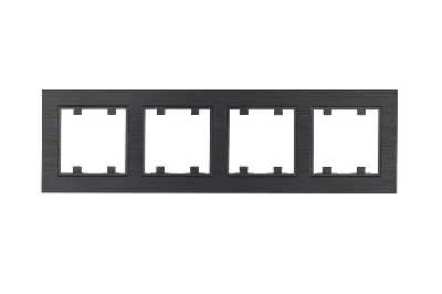 Рамка 4-м Karea LINE STAR дым. металлик Makel 86050704