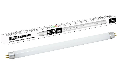 Лампа люминесцентная линейная двухцокольная ЛЛ-16/6 Вт, T5/G5, 4000 К, длина 226.3мм TDM