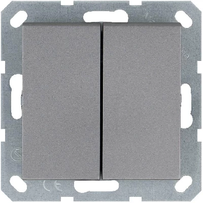Выключатель 2-кл. 10А IP20 механизм алюм. Jasmart G3023S