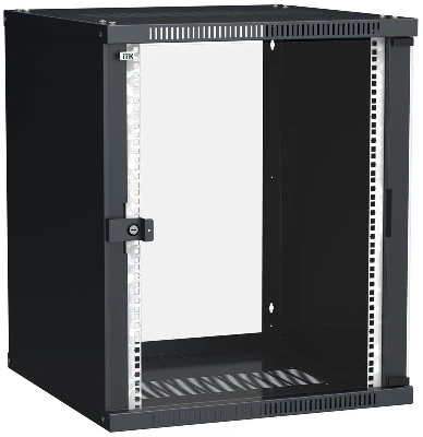 Шкаф LINEA WE 15U 600x650мм дверь стекло черн. ITK LWE5-15U67-GF