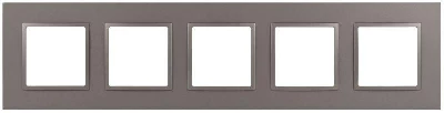 Рамка 5-м Elegance 14-5015-16 Classic для розеток и выключателей титан Эра Б0065831