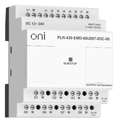 Модуль расширения входов выходов ПЛК 430 4 DI 4 UI (0-10В/DI) 8 TO 24В DC ONI PLR-430-EMD-08U08T-0DC-00