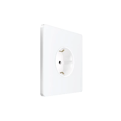 Розетка 1-м СП Systeme Infinity 16А IP20 250В с заземл. защ. шторки арктич. лед SE FSE000145