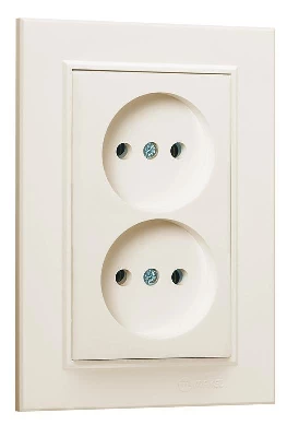 Розетка 2-м СП Karea 10А IP20 б/з крем. Makel 56010017