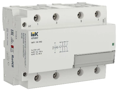 Контактор модульный KMR 100А 24В AC/DC 4НО ARMAT IEK AR-KMR20-100-40-024