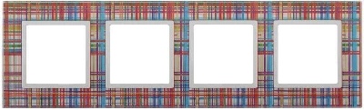 Рамка 4-м 14-5104-00 стекло Elegance прозрачный+бел. ЭРА Б0034523