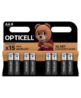 Элемент питания алкалиновый AA/LR6 (блист. 8шт) Basic Opticell 6051008/5051008