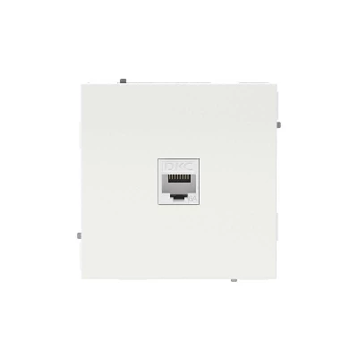 Розетка компьютерная 1-м KANT RJ45 кат.6A без шторки бел. магнолия DKC 7000673