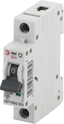 Выключатель автоматический модульный 1п C 2А ВА47-63 Pro NO-901-59 ЭРА Б0031831