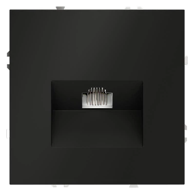 Розетка компьютерная 1-м СП S70 RJ45 кат.6 механизм черн. матов. Voltum VLS060108
