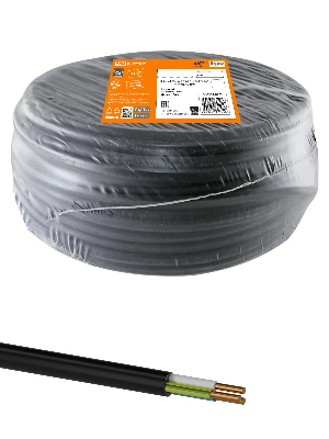 Кабель ВВГнг(А)-LS 3х2.5 ок(N, PE)-0.66 ГОСТ (100м) TDM