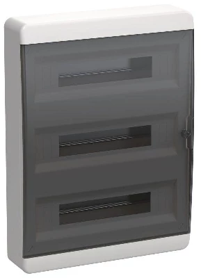Корпус ЩРН-П-54 TEKFOR IP41 черн. прозр. дверь пластик. IEK TF5-KP12-N-54-41-K01-K03
