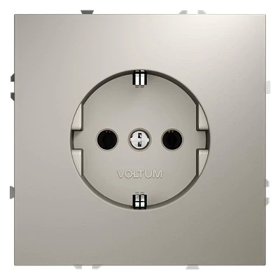 Розетка 1-м СП S70 16А с заземл. механизм кашемир Voltum VLS040103