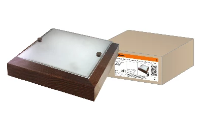 Светильник НПБ 02-2х40-121 УХЛ4 "Киото-1" венге 2х40 Вт IP20 (270х270х75) TDM