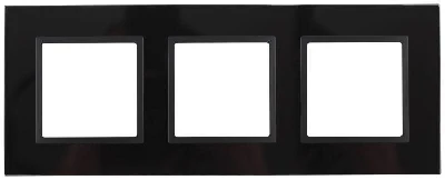 Рамка 3-м 14-5103-05 стекло Elegance черный+антрацит ЭРА Б0034510