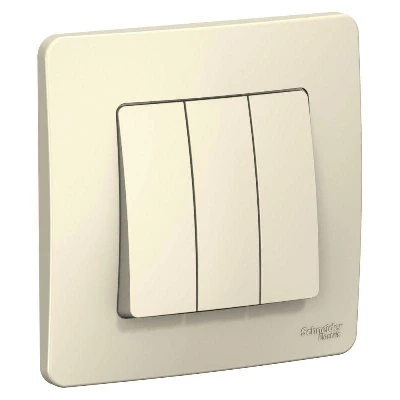 Выключатель 3-кл. СП Blanca 10А IP20 (сх. 1+1+1) 250В молочн. SE BLNVS100502