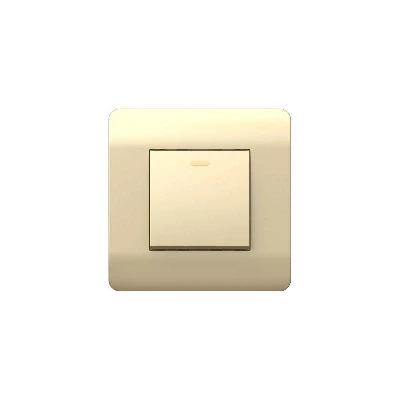 Выключатель 1-кл. NEW3-E 10А с подсветкой шампань CHINT 431392