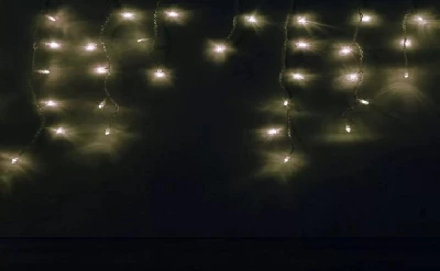 Гирлянда "Бахрома" OIC100LSE-WW-T-I4 100LED тепл. бел. 2х0.56м 20 нитей 24/56/32/48см соединяемая до 20шт уличная SHLights 4690601040510