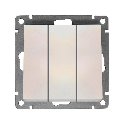 Выключатель 3-кл. СП Афина 10А IP20 механизм жемчуж. Universal A0043-OBr