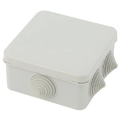Коробка распаячная KKORz-100-100-50-6gv открытой установки КОР 100х100х50мм защелк. крышка 6 вставл. сальника IP55 ЭРА Б0055757