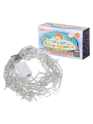 Гирлянда светодиодная "Бахрома" 1.9х0.5 м, 68LED, многоцветн., 8 режимов, 250 В, IP20, TDM