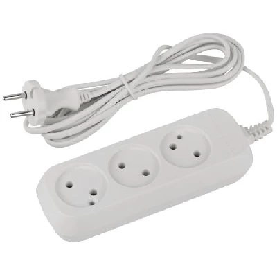 Удлинитель 3х3м без заземл. 6А IP20 GREEN LINE UDL-6-330 ШВВП 2х0.75 Эра Б0065041