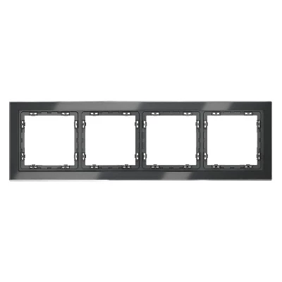 Рамка 4-м S70 стеклян. графит Voltum VLS110407