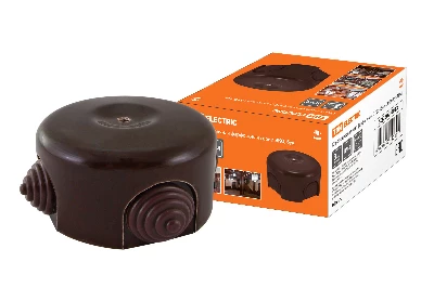 Коробка распаячная фарфоровая D7.8х4.5см «ЭКО» бук TDM