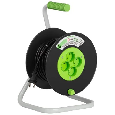 Удлинитель на пластик. катушке 4х20м без заземл. 16А IP20 GREEN LINE KAT-2x1.5-20m ПВС 2х1.5 Эра Б0065106