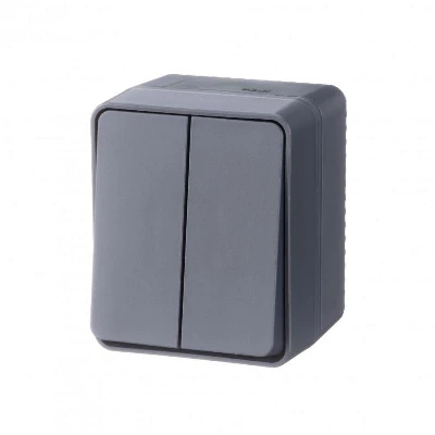 Выключатель 2-кл. ОП AtlasDesign PROFI IP54 10AX антрацит SE ATN544051