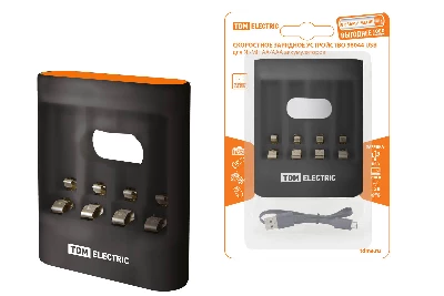 Зарядное устройство 36044 (3600 mA 4 слота АА/ААА 4 кан.USB) TDM