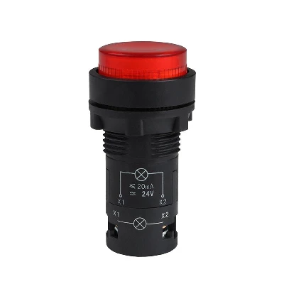 Кнопка с подсветкой OptiSignal Compact D22 С7-PL-B401 красн. 1НЗ 24В AC/DC XB7NW34B2 КЭАЗ 362086