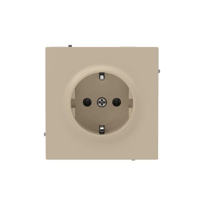 Розетка силовая KANT 2P+E без шторки ванильн. марципан DKC 7015033
