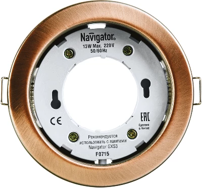 Светильник точечный 71 282 NGX-R1-006-GX53 IP20 черн. медь Navigator 71282