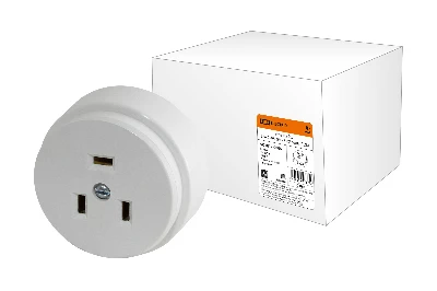 Розетка РШ 32А 250В 2Р+РЕ ОУ белая TDM