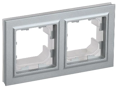 Рамка 2-м IP44 BRITE РУ-2-БрА-44 алюм. IEK BR-M22-44-K47