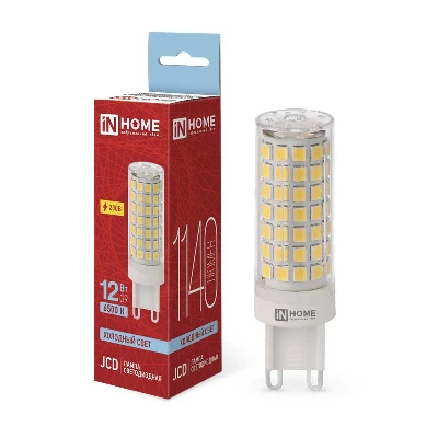 Лампа светодиодная LED-JCD 12Вт 230В G9 6500К 1140лм IN HOME 4690612060330