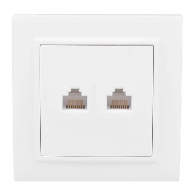 Розетка компьютерная 2-м СП Минск RJ45 бел. EKF ERK02-035-10