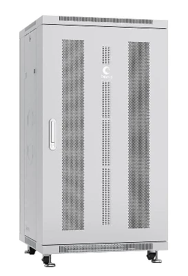 Шкаф монтажный телекоммуникационный напольн. ND-05C-22U60/100 19дюйм 22U 600х1000х1166мм для распределит. и серверн. оборудования; передн. и задн. перфорир. двери ручка с замком RAL 7035 сер. Cabeus 7200c