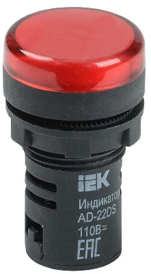 Лампа светосигнальная AD22DS d22мм 24В AC/DC красн. KARAT IEK BLS10-ADDS-024-K04