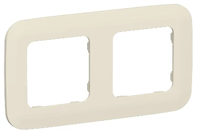 Рамка 2-м СП FLITE РУ-2-А-ФлСл сливочный IEK FI-M22-31-20-K86