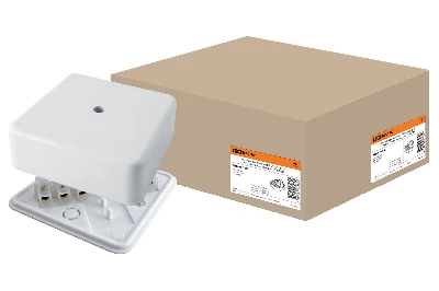 Коробка распаячная КР 50х50х20 ОП с клем. колодкой белая IP40 TDM