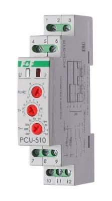 Реле времени PCU-510 2х8А 230В 2 перекл. IP20 многофункц. монтаж на DIN-рейке F&F EA02.001.009