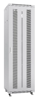 Шкаф монтажный телекоммуникационный напольн. ND-05C-42U60/60 19дюйм 42U 600х600х2055мм для распределит. и серверн. оборудования; передн. и задн. перфорир. двери ручка с замком RAL 7035 сер. Cabeus 7227c