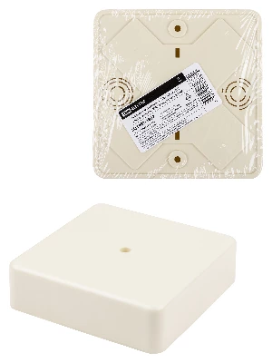 Коробка распаячная КР 100х100х29 ОП, сл. кость, IP40, инд. штрихкод TDM