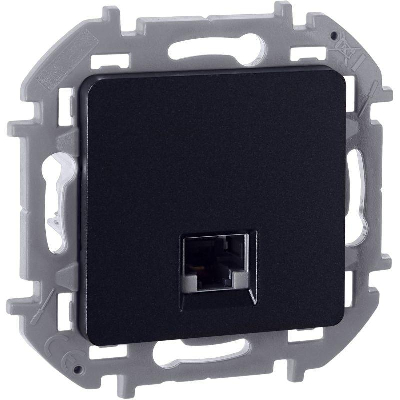 Розетка компьютерная Inspiria RJ45 кат.5E UTP антрацит IEK 673828