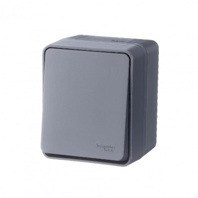 Выключатель 1-кл. ОП AtlasDesign PROFI IP54 10AX антрацит SE ATN544011